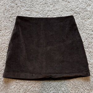 Madewell Dark Brown Corduroy Mini Skirt Size 6